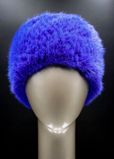 Knitted Royal Blue Mink with Elastic