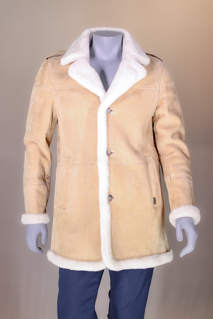 Merino Lambskin Coat with Notch Collar – Alaska Fur Gallery, Inc.