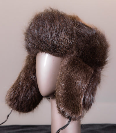 Full-Skin Natural Beaver Trooper Hat