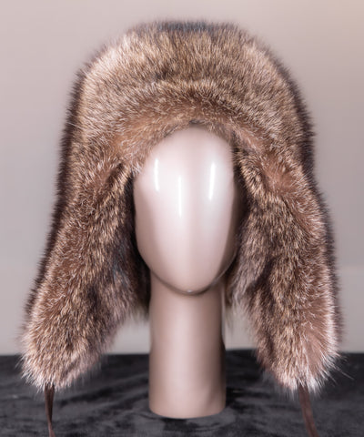 Full-Skin American Raccoon Musher Hat