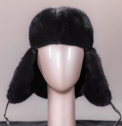 Mink and Leather Trooper Hat