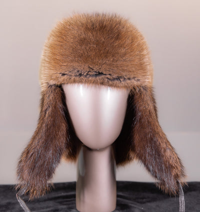 Full-Skin Natural Muskrat Trooper Hat