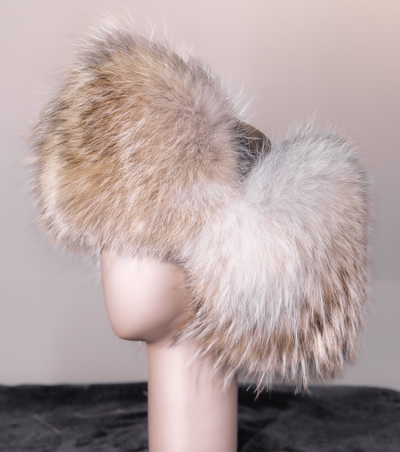Natural Coyote and Leather Trooper Hat