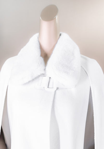 Cashmere Cape with Mink Shirt Collar