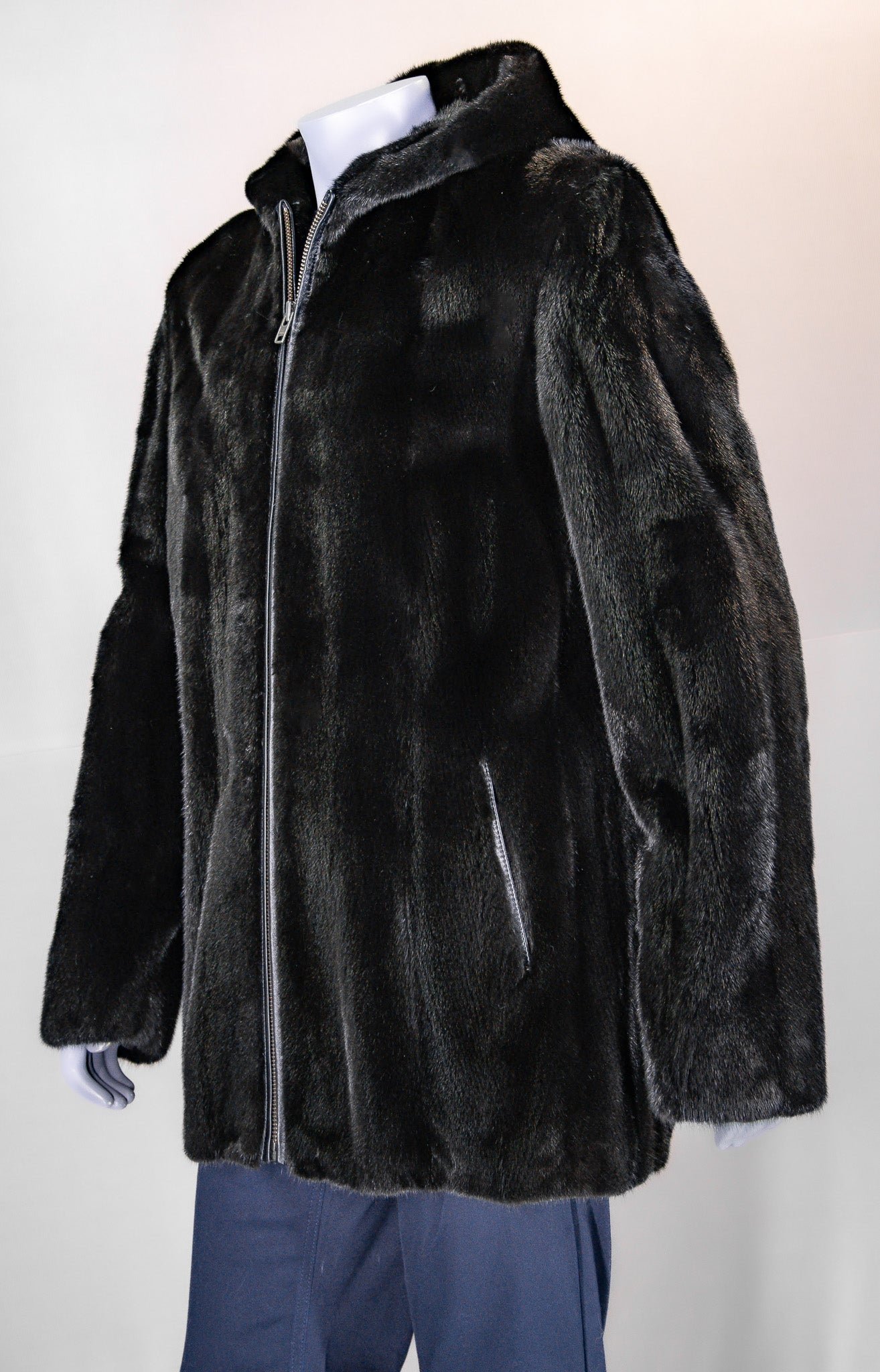 Hooded Blackglama Mink Jacket