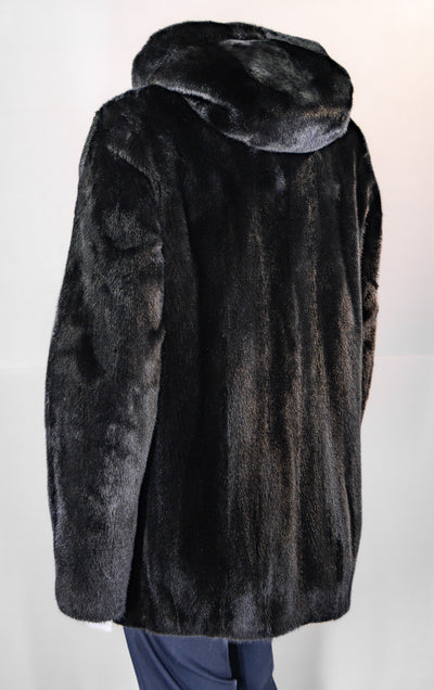 Hooded Blackglama Mink Jacket