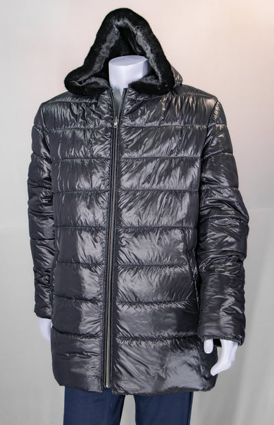 Hooded Full-Skin Mink Parka Reversible to Puffer