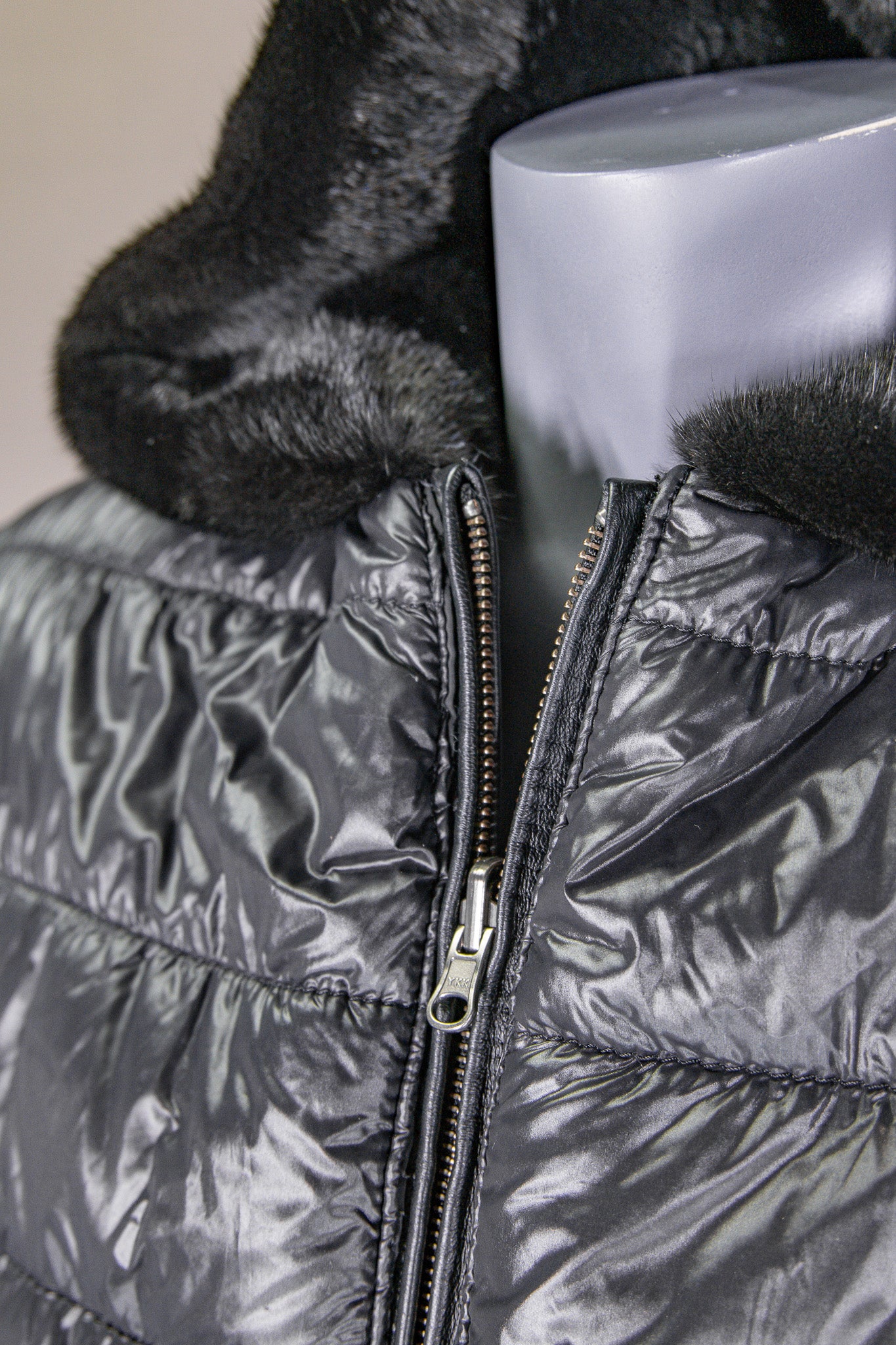 Hooded Full-Skin Mink Parka Reversible to Puffer