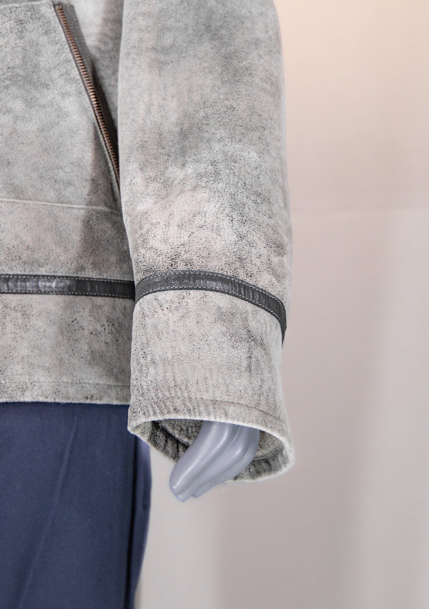 Shearling Aviator Jacket with Shirt Collar