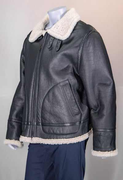 Shearling Jacket with Shirt Collar