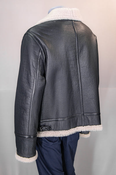 Shearling Jacket with Shirt Collar