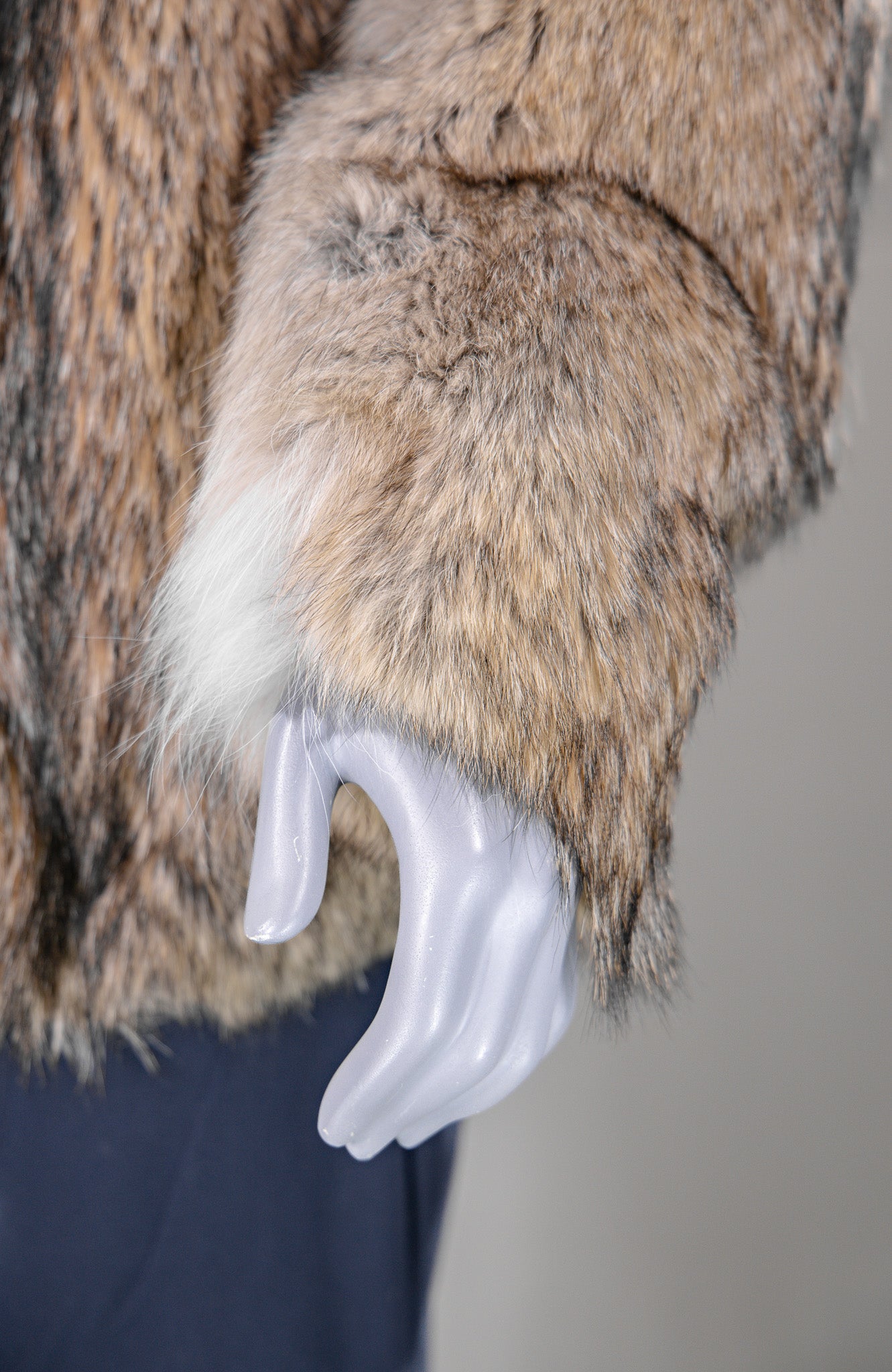 Zippered Coyote Jacket with Shirt Collar