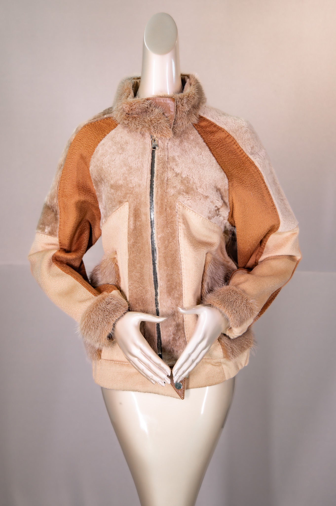 Alpaca Shearling Reversible Jacket with Mink