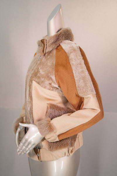 Alpaca Shearling Reversible Jacket with Mink