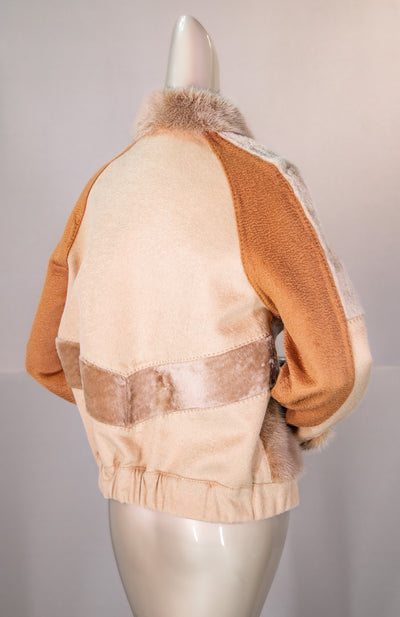 Alpaca Shearling Reversible Jacket with Mink