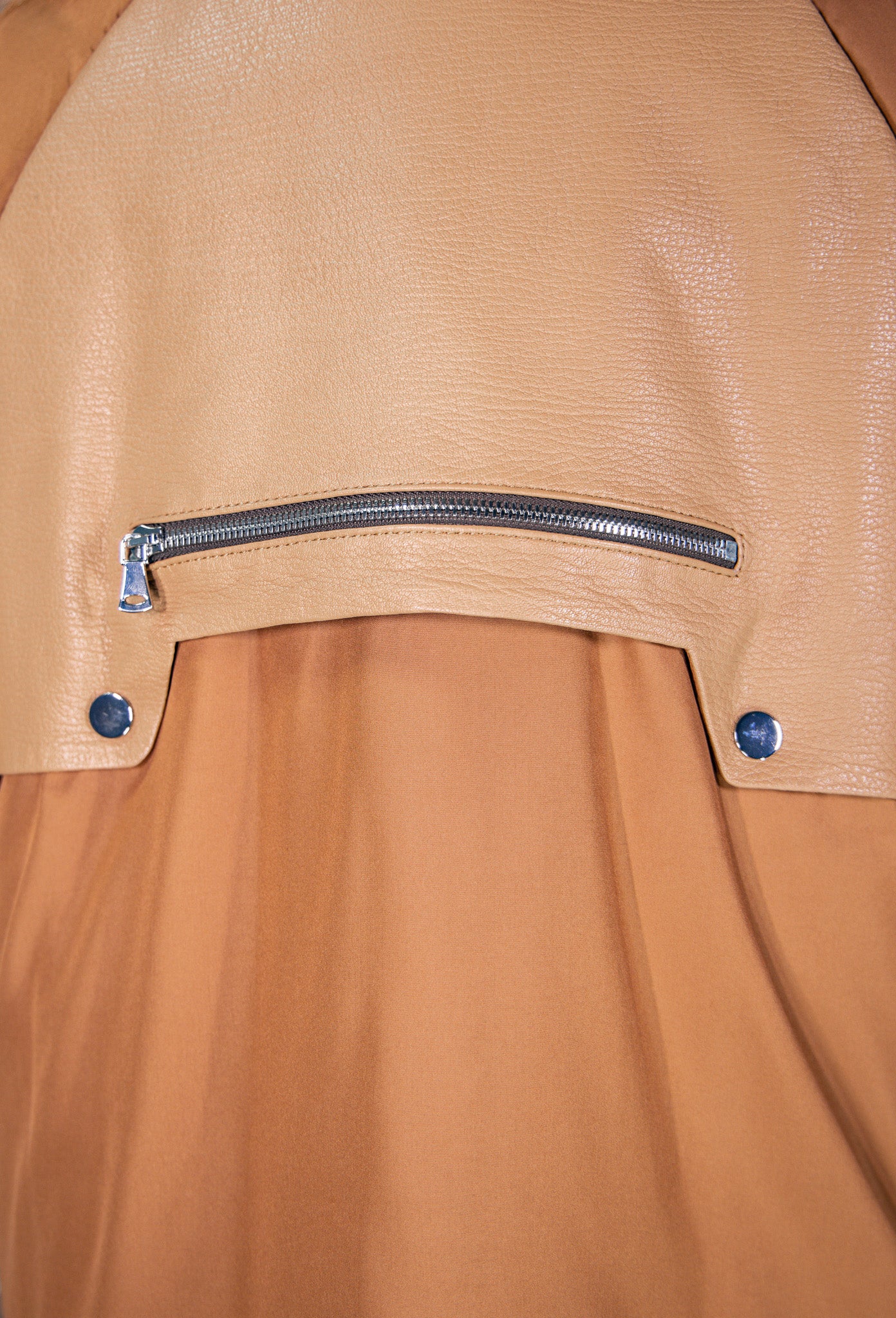 Lambskin Outerwear Jacket with Fox