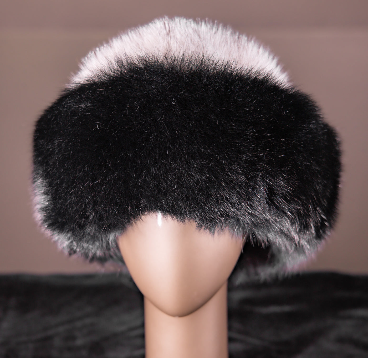Natural Black Cross Mink with Fox Trim