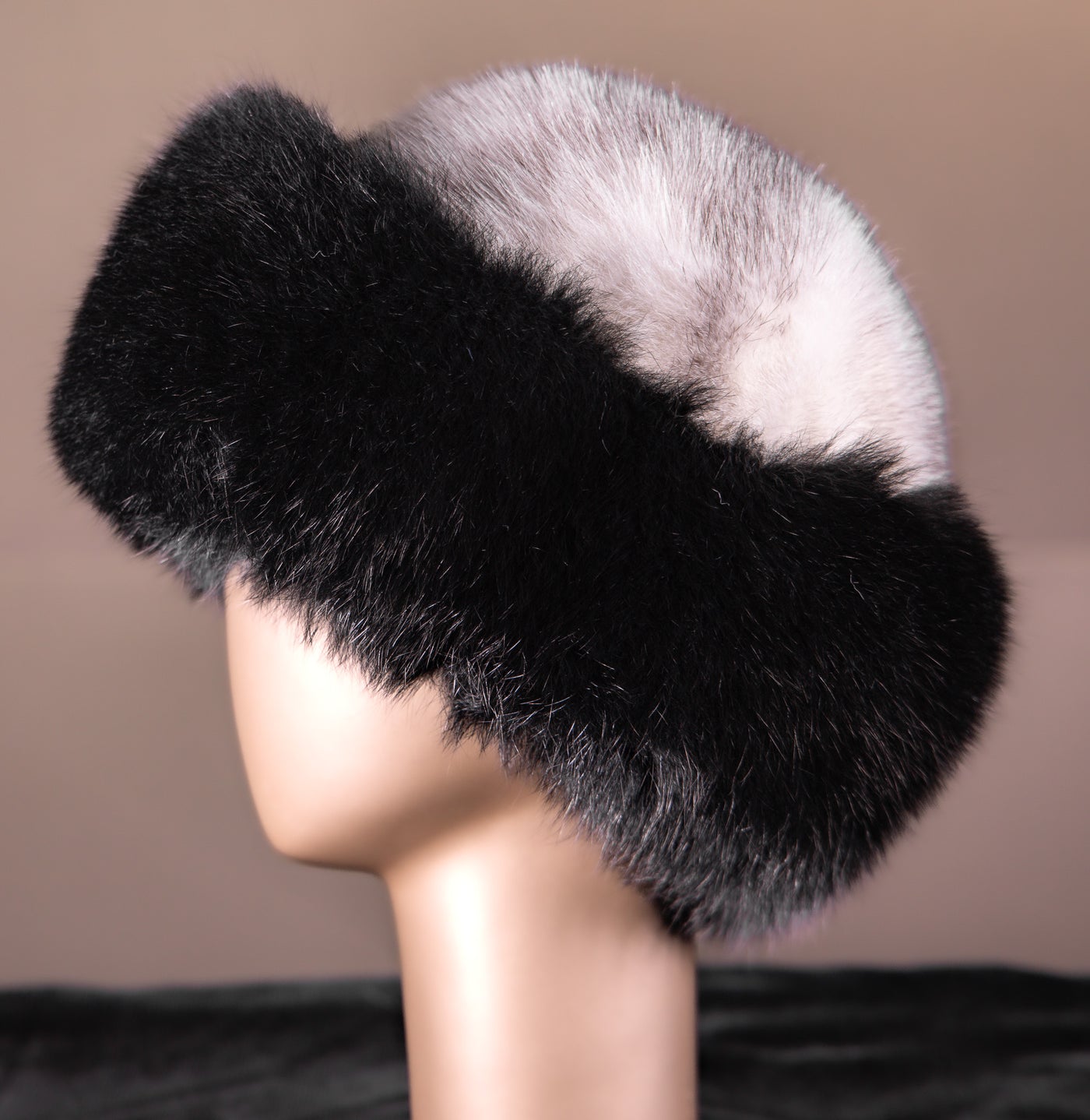Natural Black Cross Mink with Fox Trim