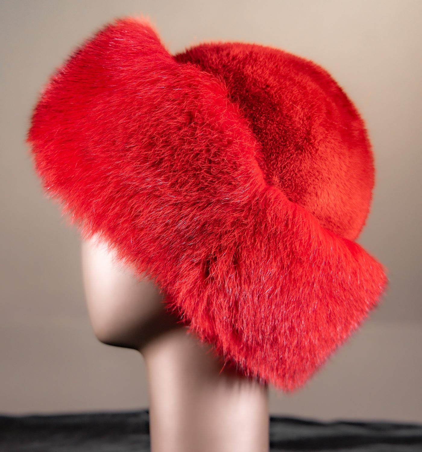 Mink Hat with Fox Trim