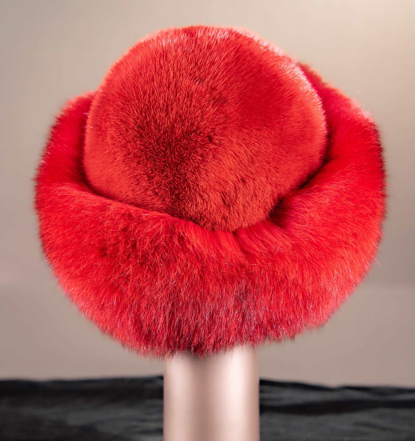Mink Hat with Fox Trim