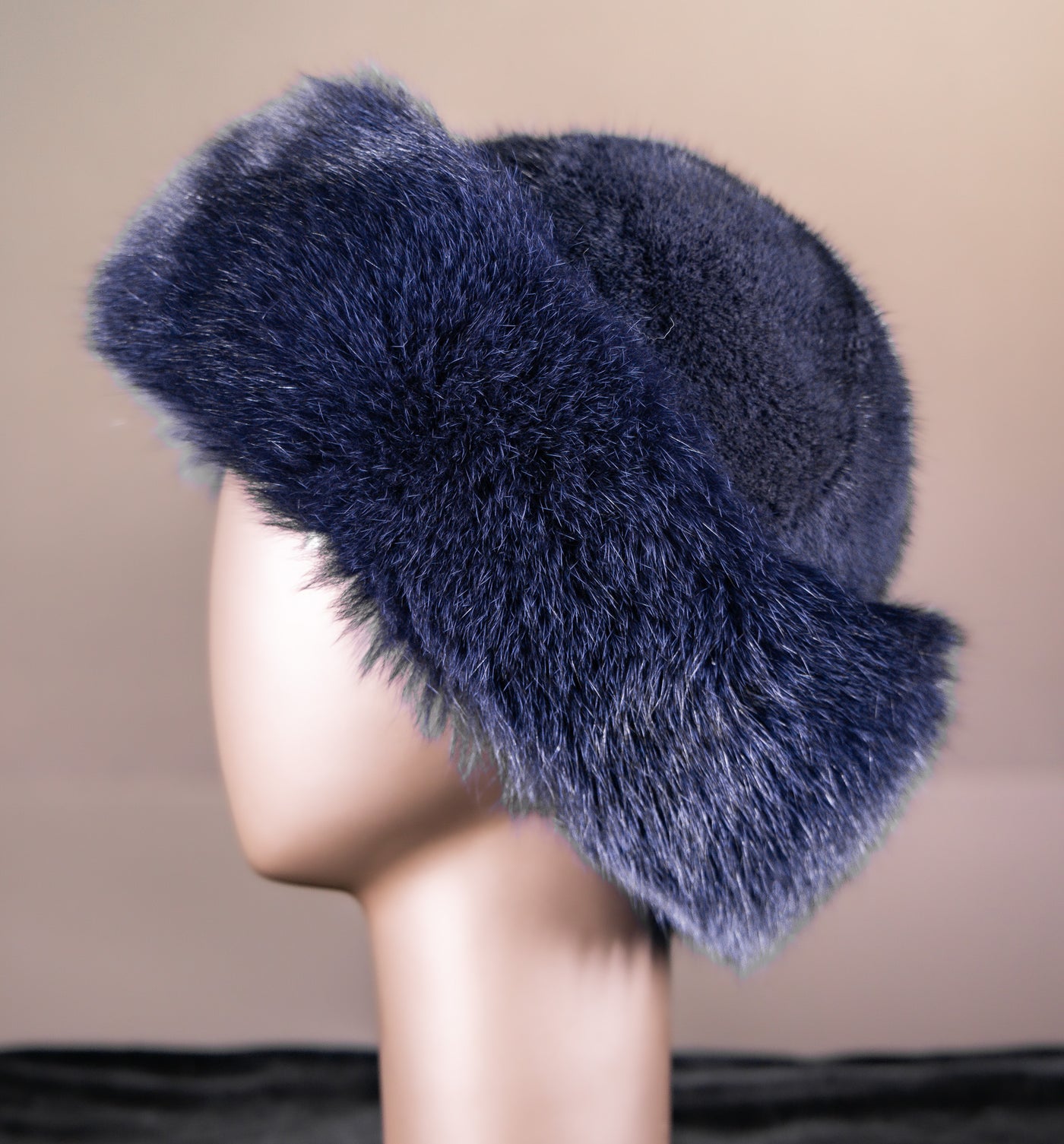 Mink Hat with Fox Trim