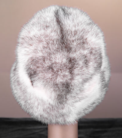 Full-Skin Black Cross Mink Bucket Hat
