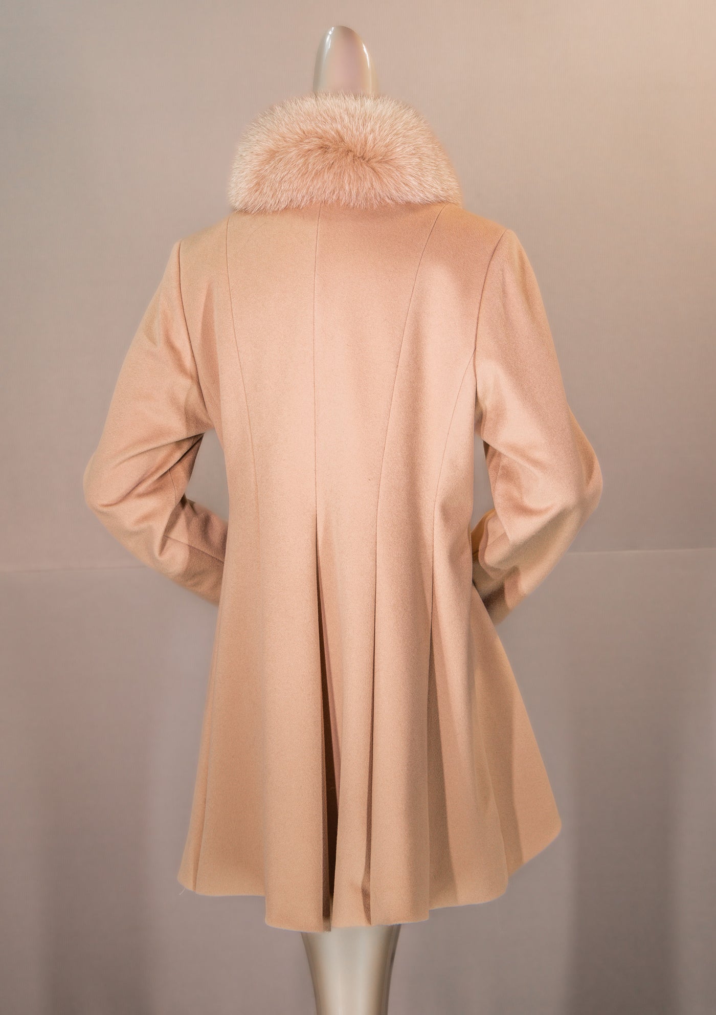 Loro Piana 100% Virgin Wool Coat with Fox Collar