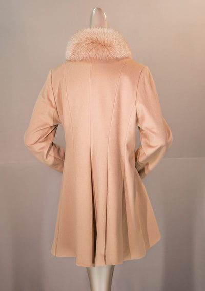 Loro Piana 100% Virgin Wool Coat with Fox Collar
