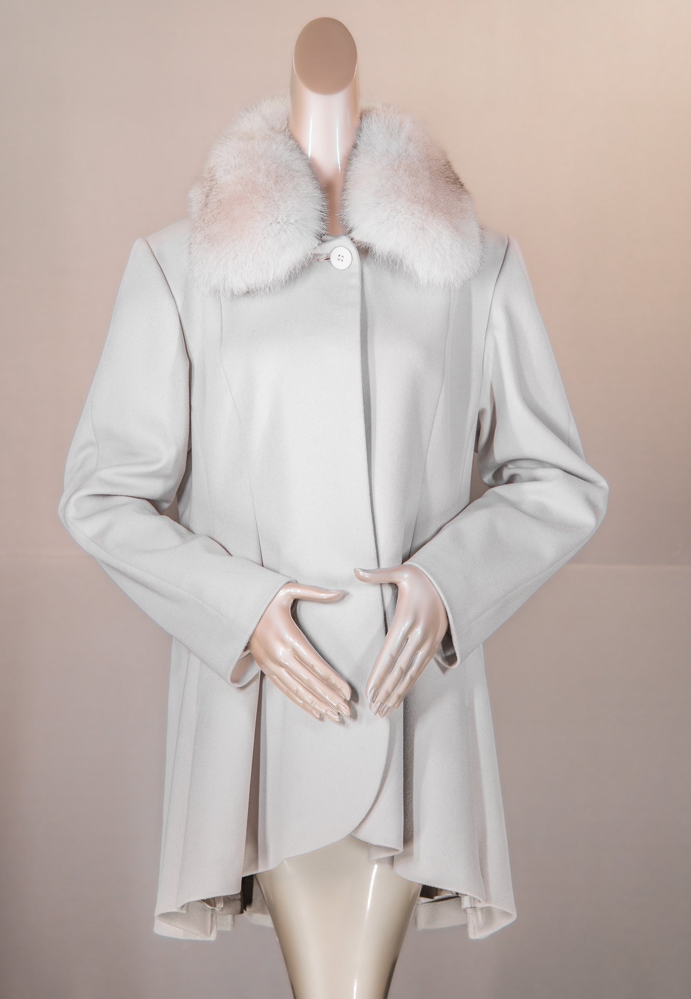 Loro Piana 100% Virgin Wool Coat with Fox Collar
