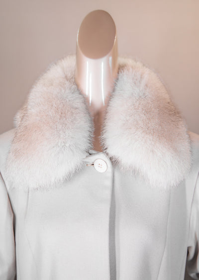 Loro Piana 100% Virgin Wool Coat with Fox Collar