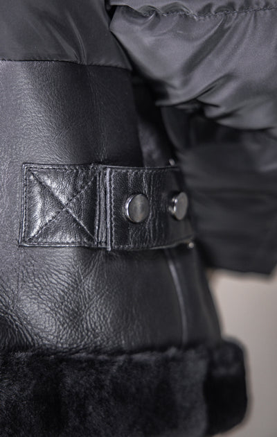 Shearling Bomber with Fox Collar