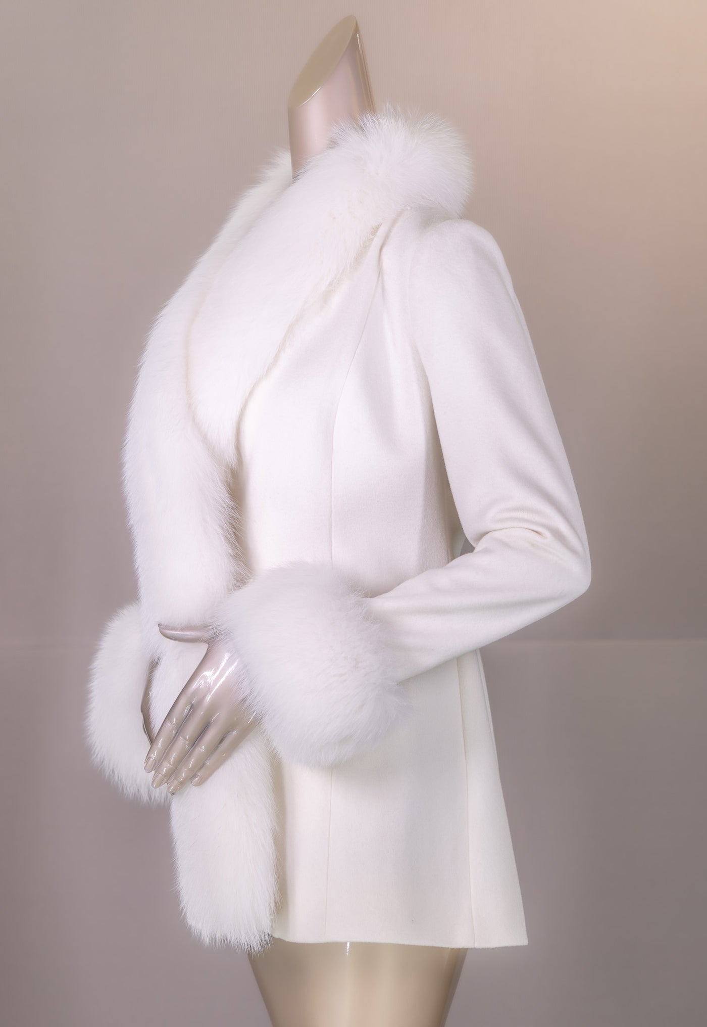100% Virgin Wool Loro Piana Coat with Fox