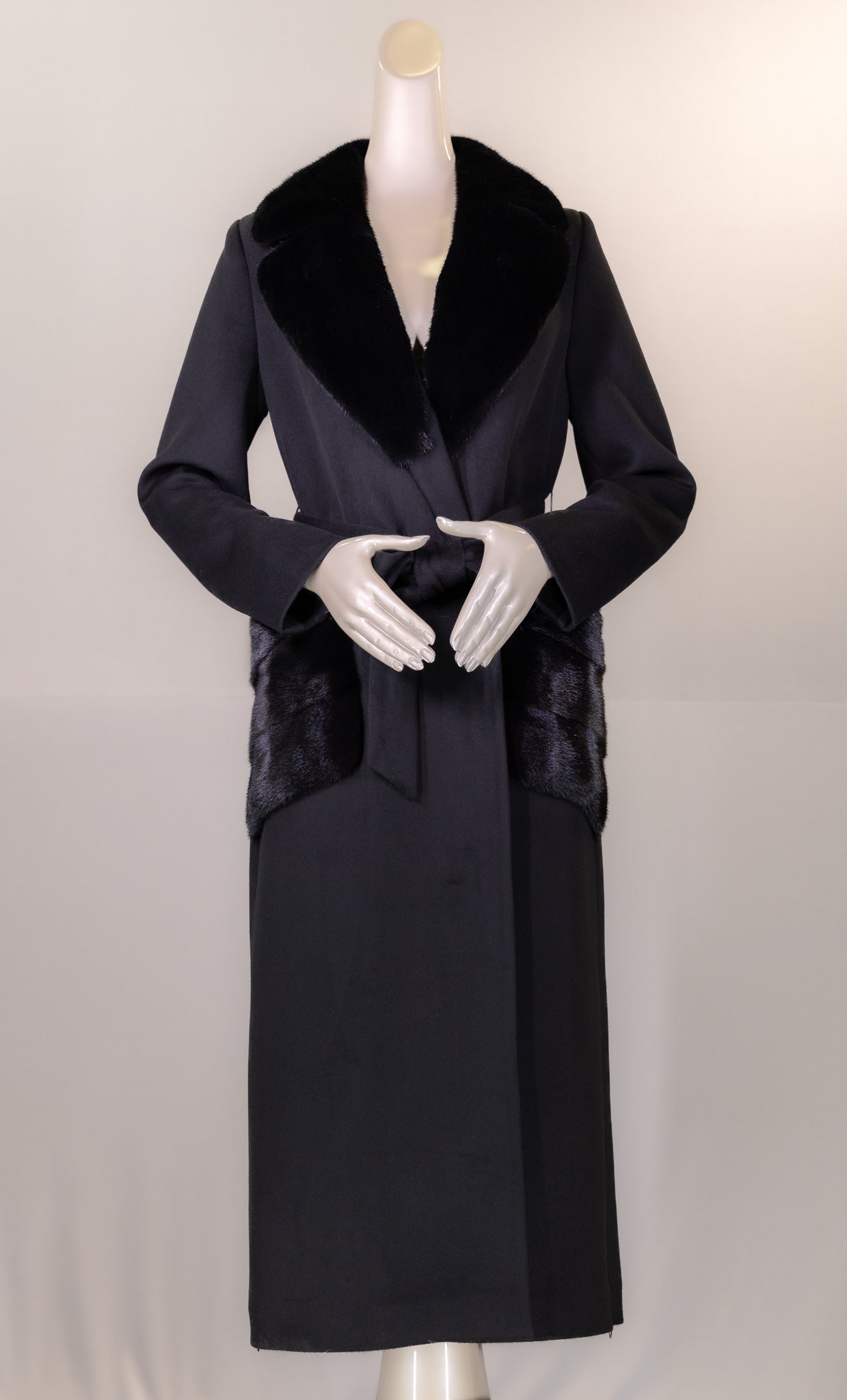 Cashmere Car Coat with Mink