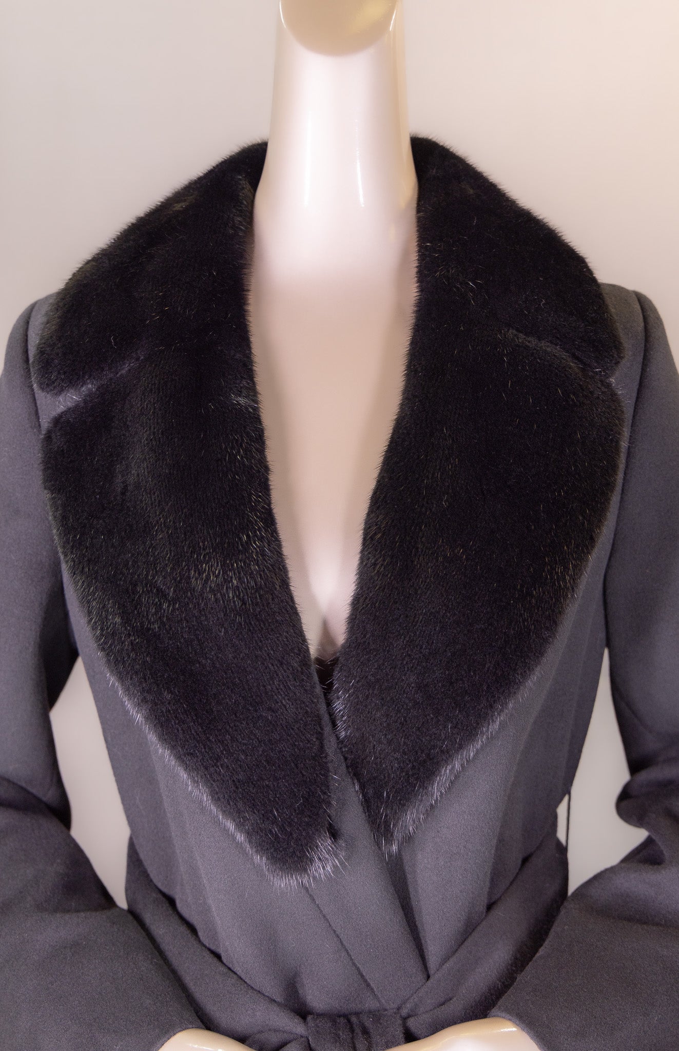 Cashmere Car Coat with Mink