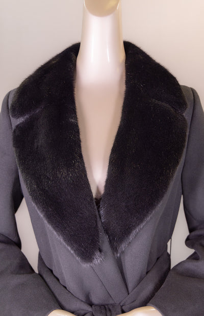 Cashmere Car Coat with Mink