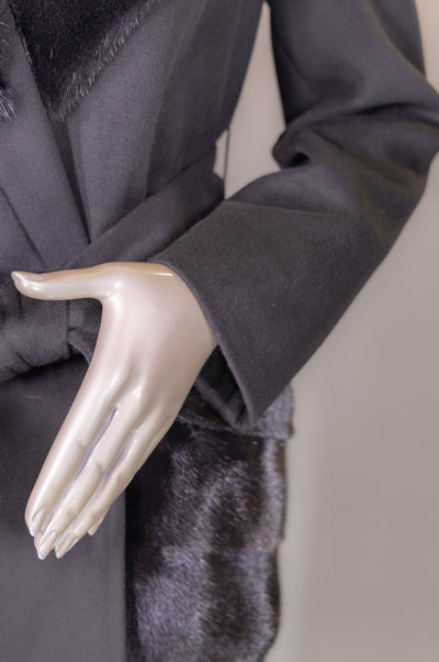 Cashmere Car Coat with Mink