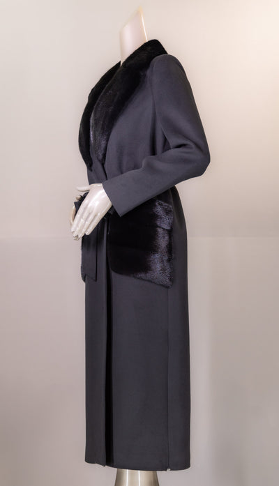 Cashmere Car Coat with Mink