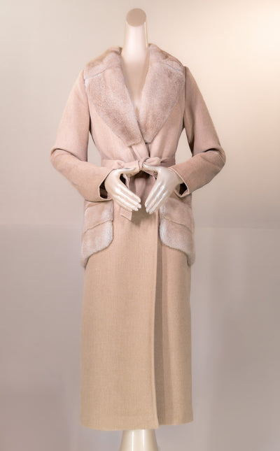 Cashmere Car Coat with Mink