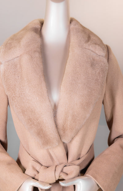 Cashmere Car Coat with Mink