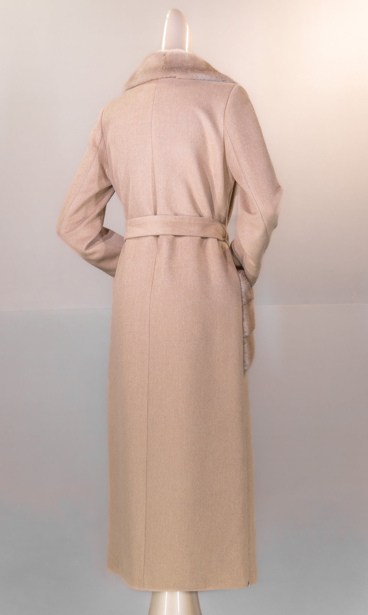 Cashmere Car Coat with Mink