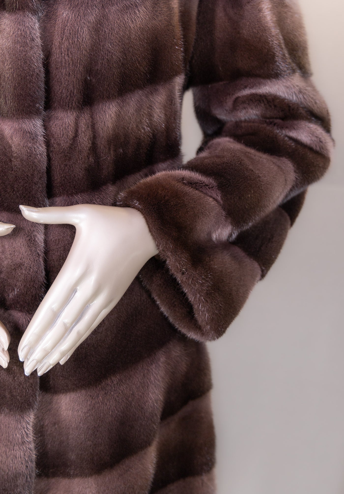 Hooded Sectional Mink Jacket