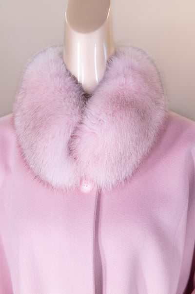 100% Virgin Wool Loro Piana Cape with Fox