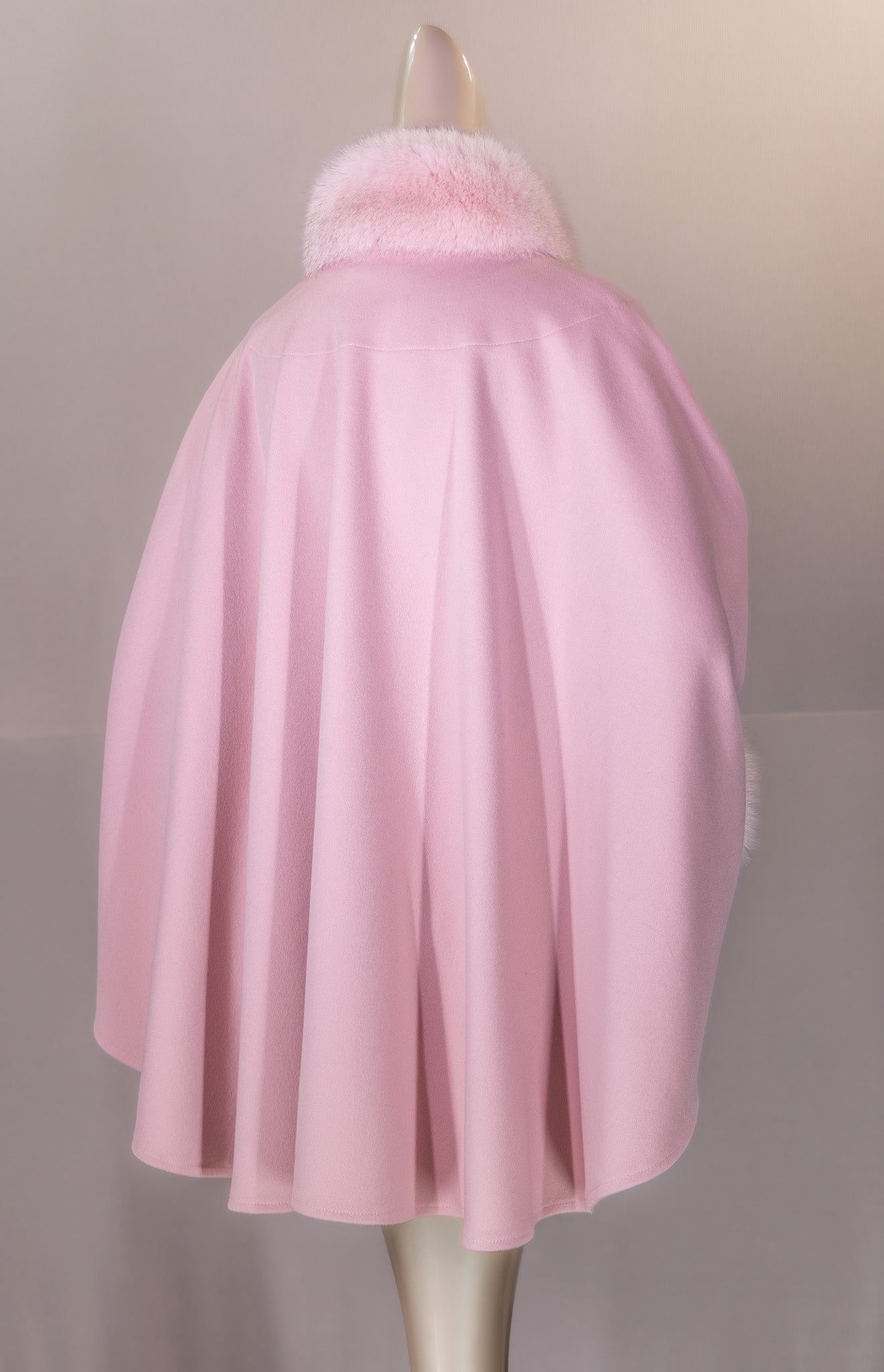 100% Virgin Wool Loro Piana Cape with Fox