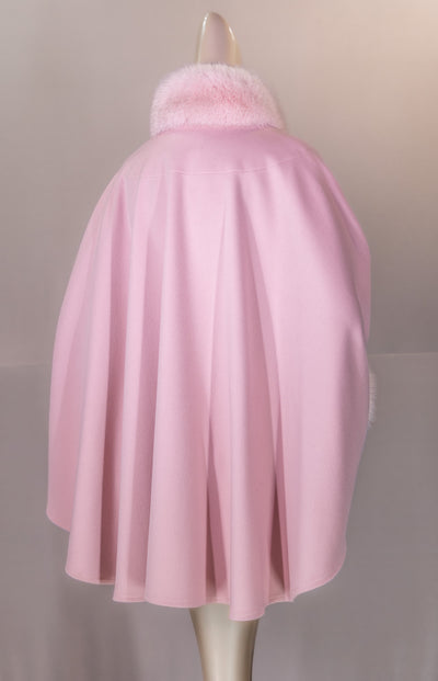 100% Virgin Wool Loro Piana Cape with Fox