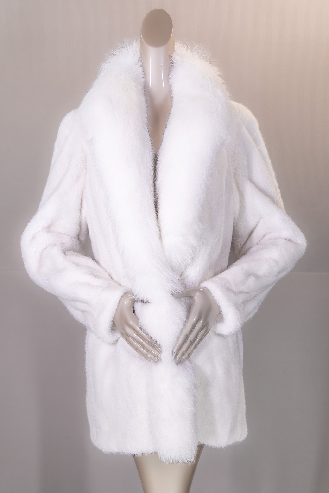 Mink Coat with Fox Trim