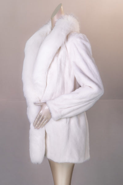 Mink Coat with Fox Trim