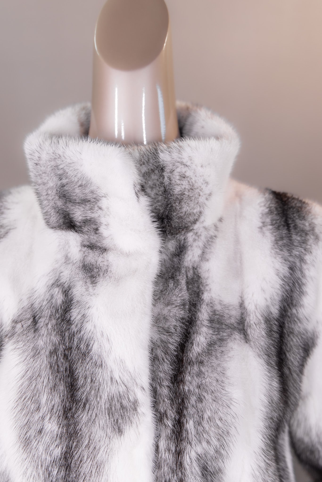 Black Cross Mink Jacket
