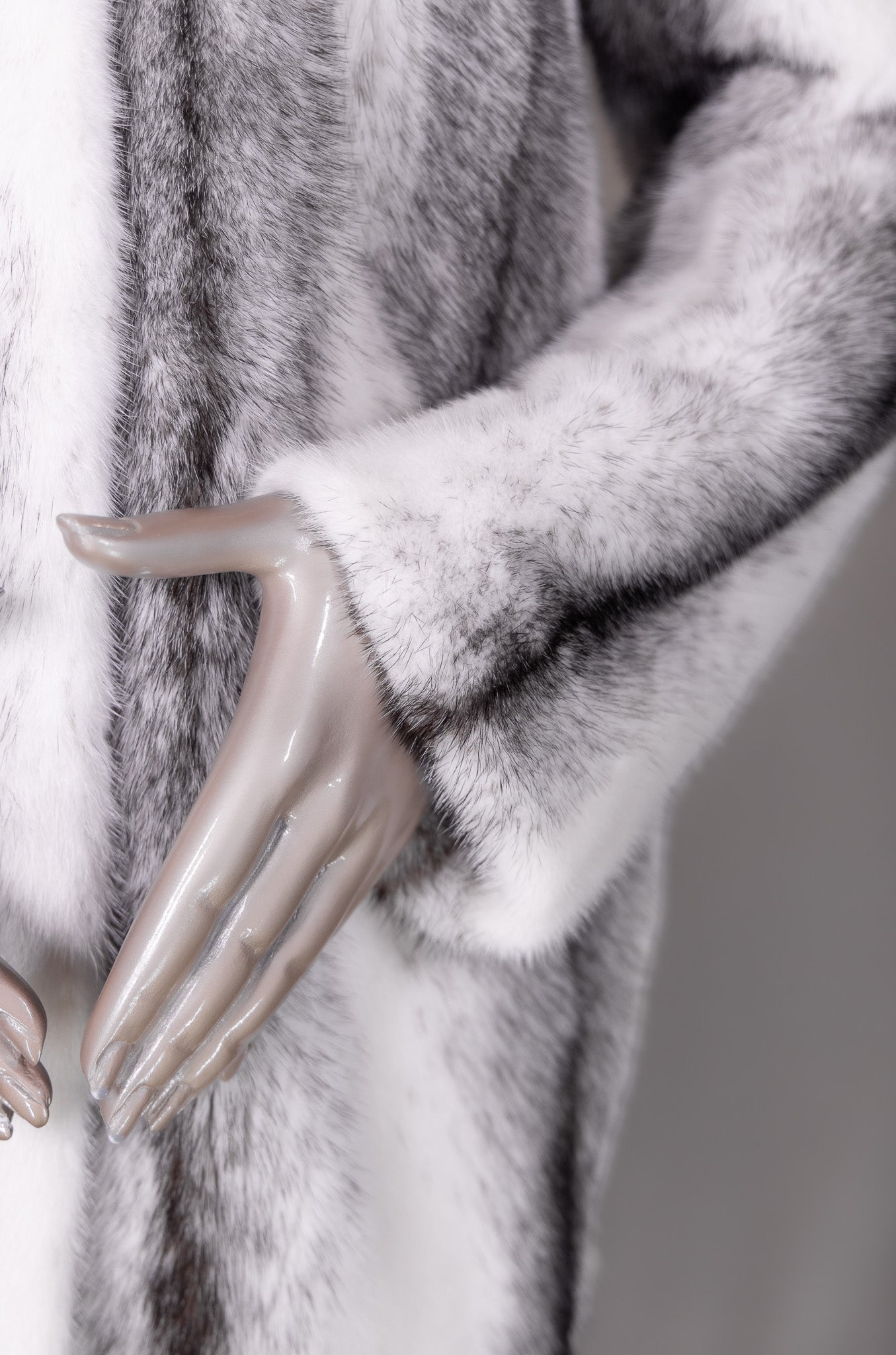 Black Cross Mink Jacket