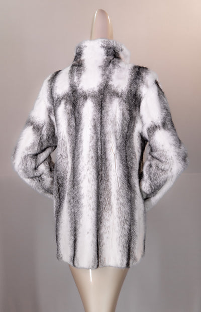 Black Cross Mink Jacket
