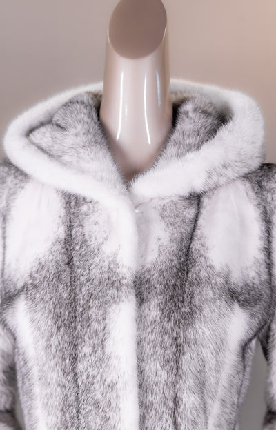 Hooded Black Cross Mink Stroller